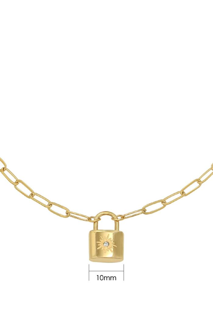 Halskette Little Lock Gold Edelstahl Bild2